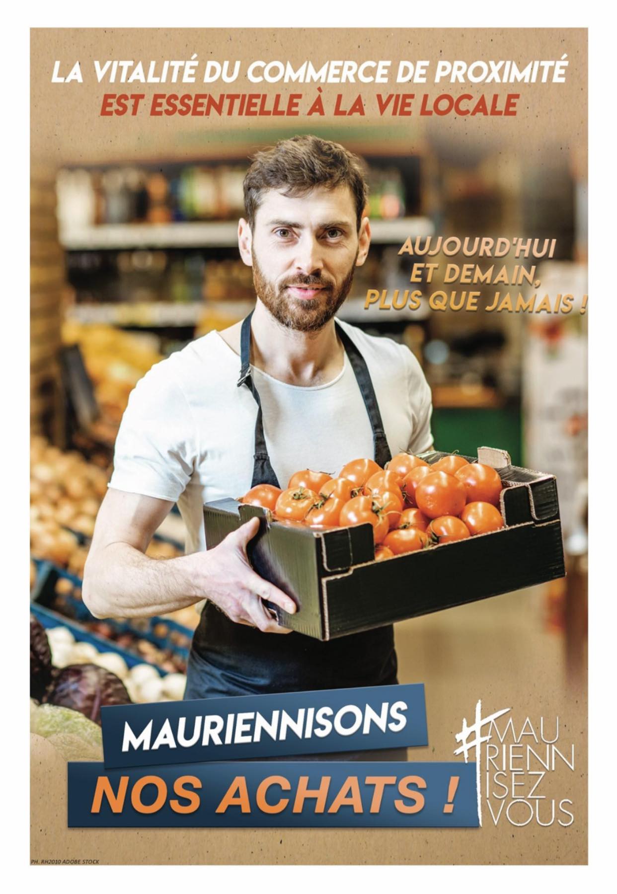 Affiche mai 2020 soutien commercants locaux mauriennisez vous terra modana