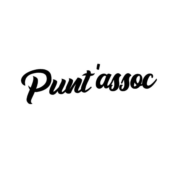 Logo de l'association Punt'assoc de Modane, en lettres manuscrites noires sur fond blanc