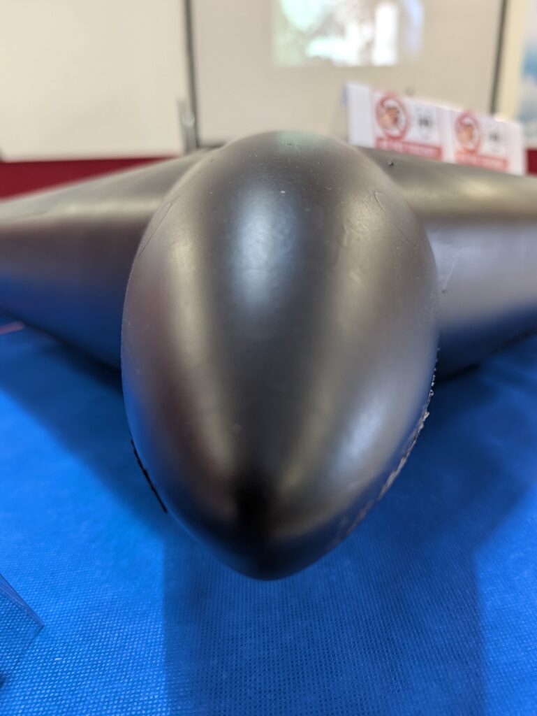Présentation de la maquette NOVA, moyen-courrier du futur imaginé par l'ONERA, lors de l'exposition des 80 ans à Avrieux